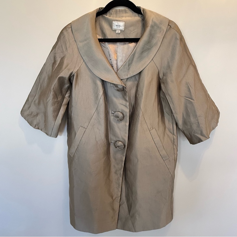 ECI silk blend gold Classiques jacket size 4